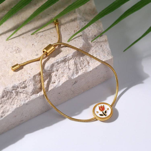 Vintage Tulip  Glaze Necklace Bracelet Earrings (Purchase Individually) - Zafari Studio Jewelry